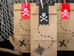 Picture of TREAT BAGS KRAFT PIRATES 8X18X6CM - 6 PACK
